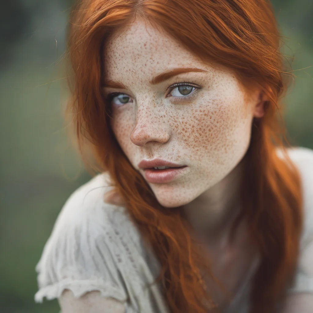 stunning freckled redhead girl amazing awesome portrait 2