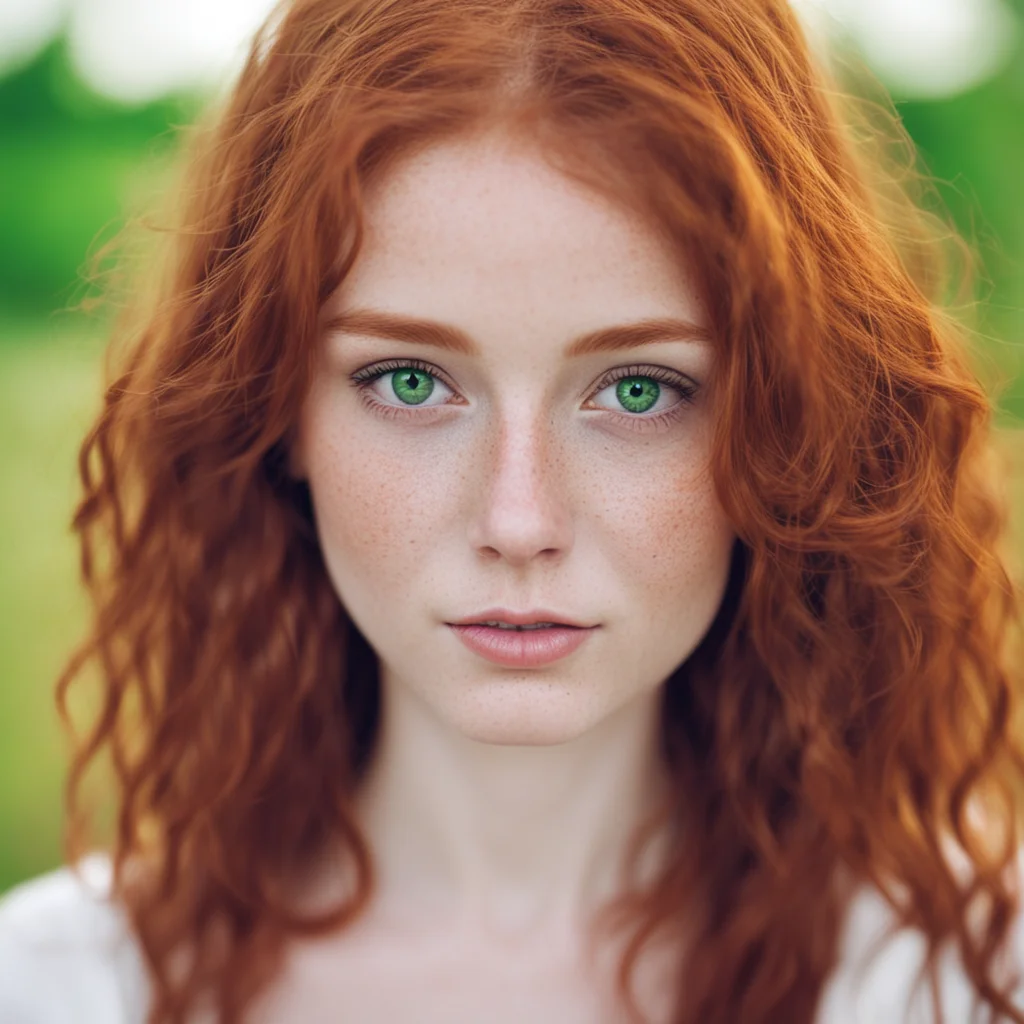 aistunning freckled redhead girl green eyes amazing awesome portrait 2