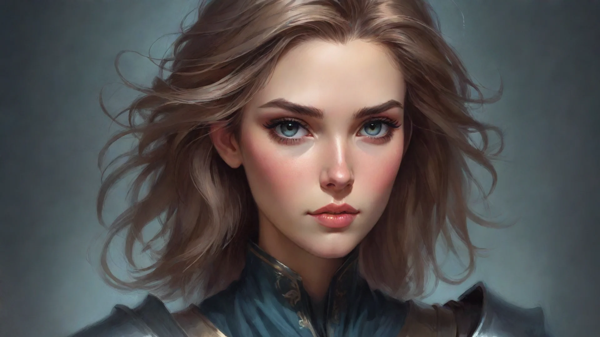 aistunning portrait illustration beautiful androgynous wizard knight by ross tran by charlie bowater illustration highly d wide