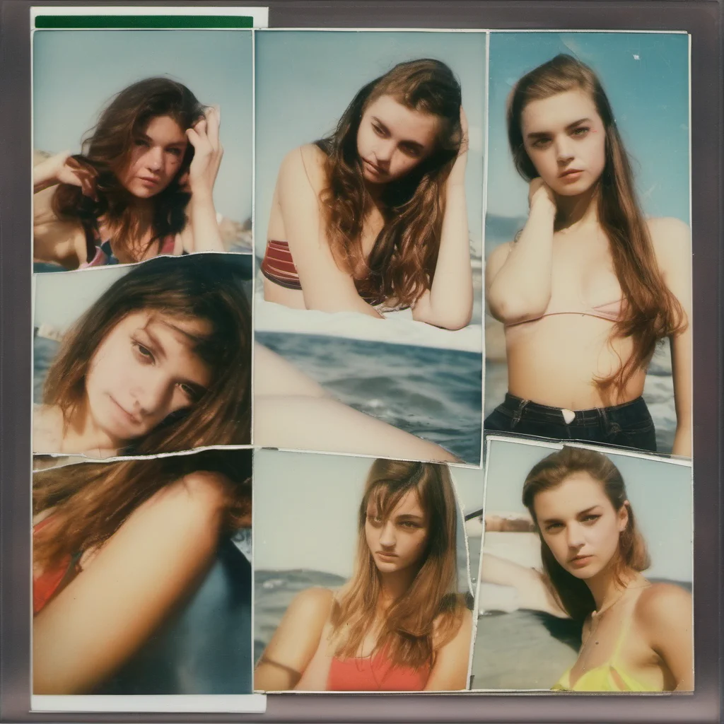 aisultry 16 yo girls posing in bikini   polaroid style   strong colors