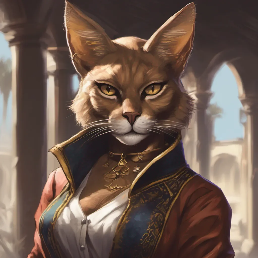sultry female tabaxi portrait confident engaging wow artstation art 3