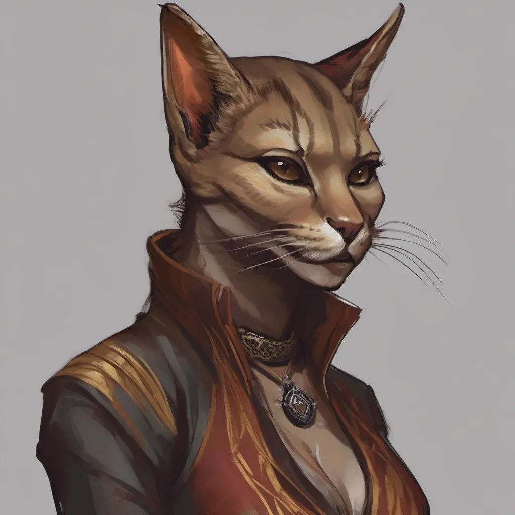 aisultry female tabaxi portrait good looking trending fantastic 1