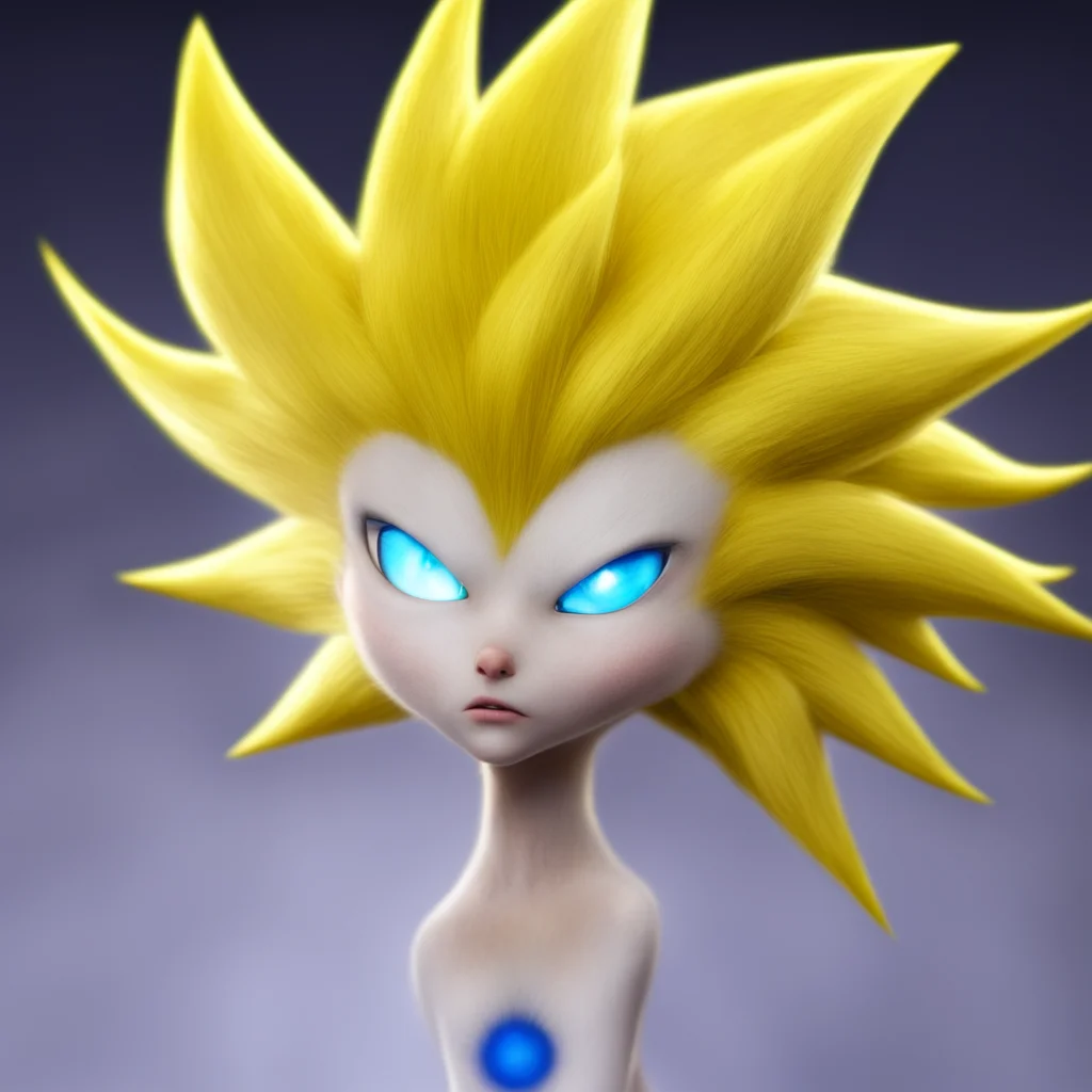 super sonic with blue eyes