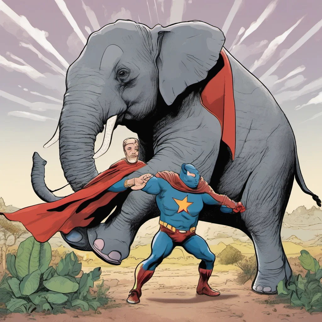 superhero with elephant powers confident engaging wow artstation art 3