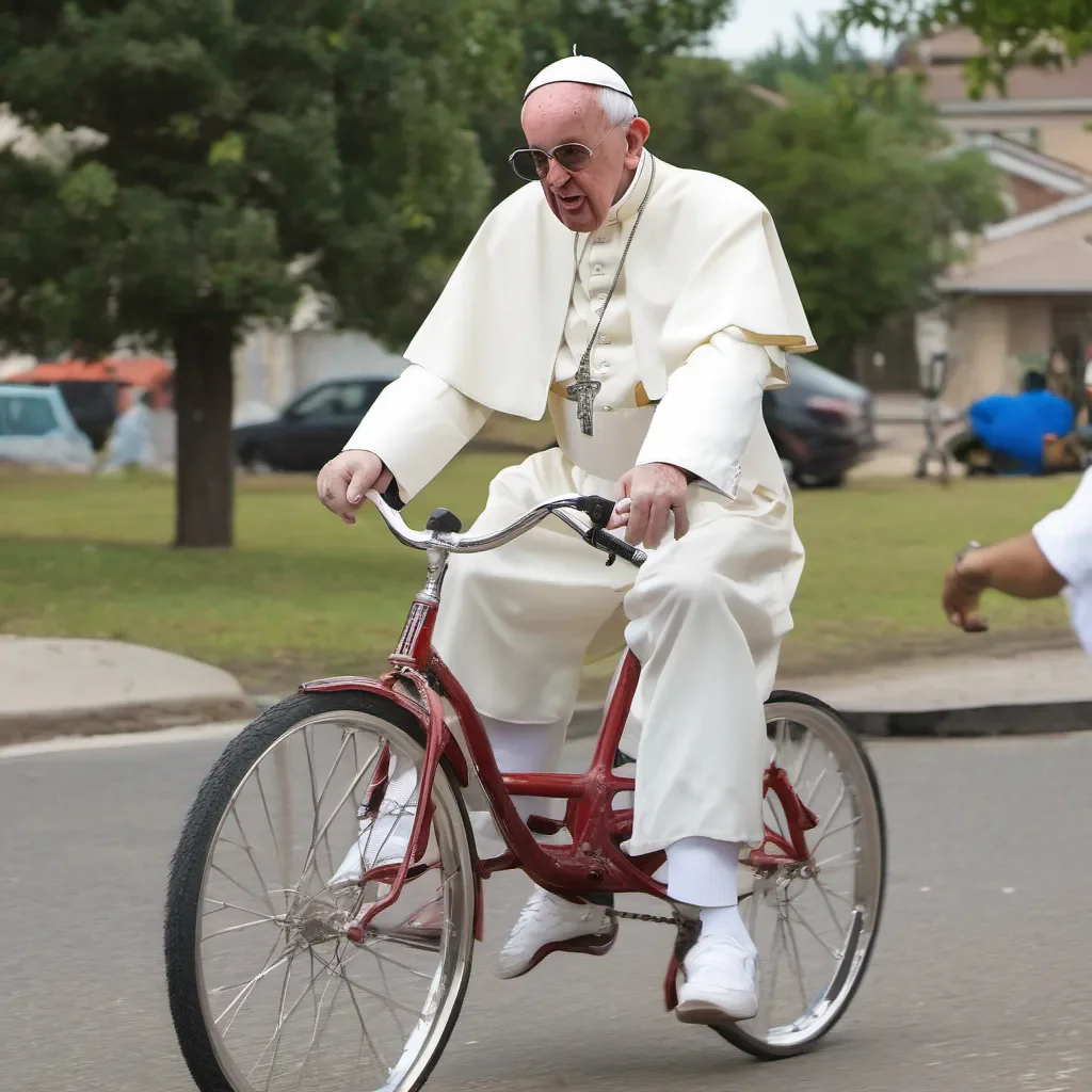 aiswag pope in his bike amazing awesome portrait 2