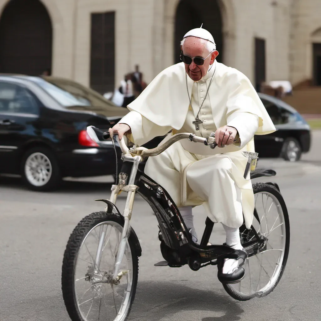 swag pope in his bike good looking trending fantastic 1