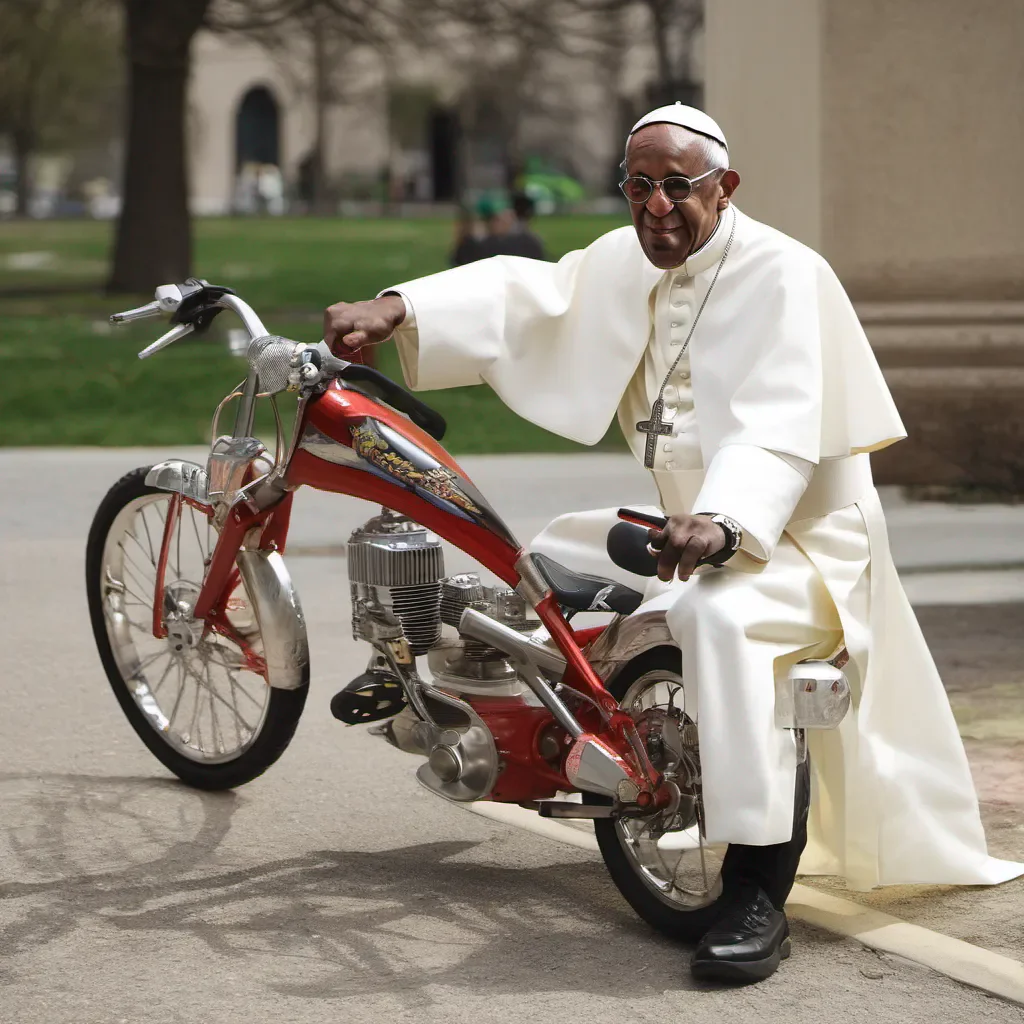 aiswag pope in his bike