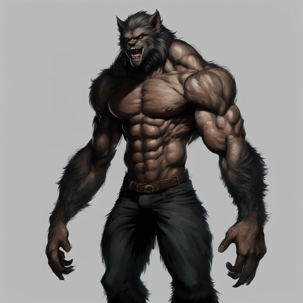 aitall%2C older werewolf who is muscular and male amazing awesome portrait 2
