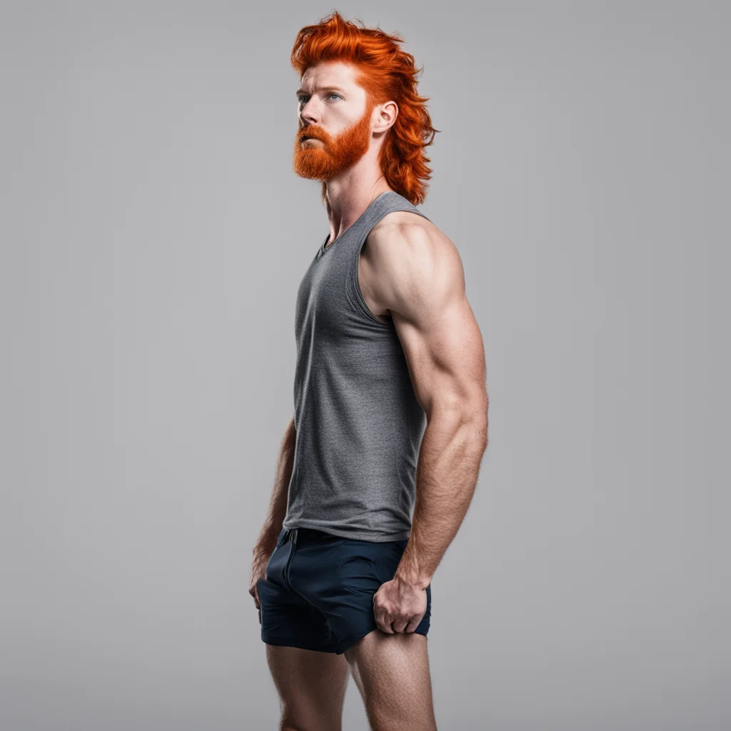 tall athletic male red head