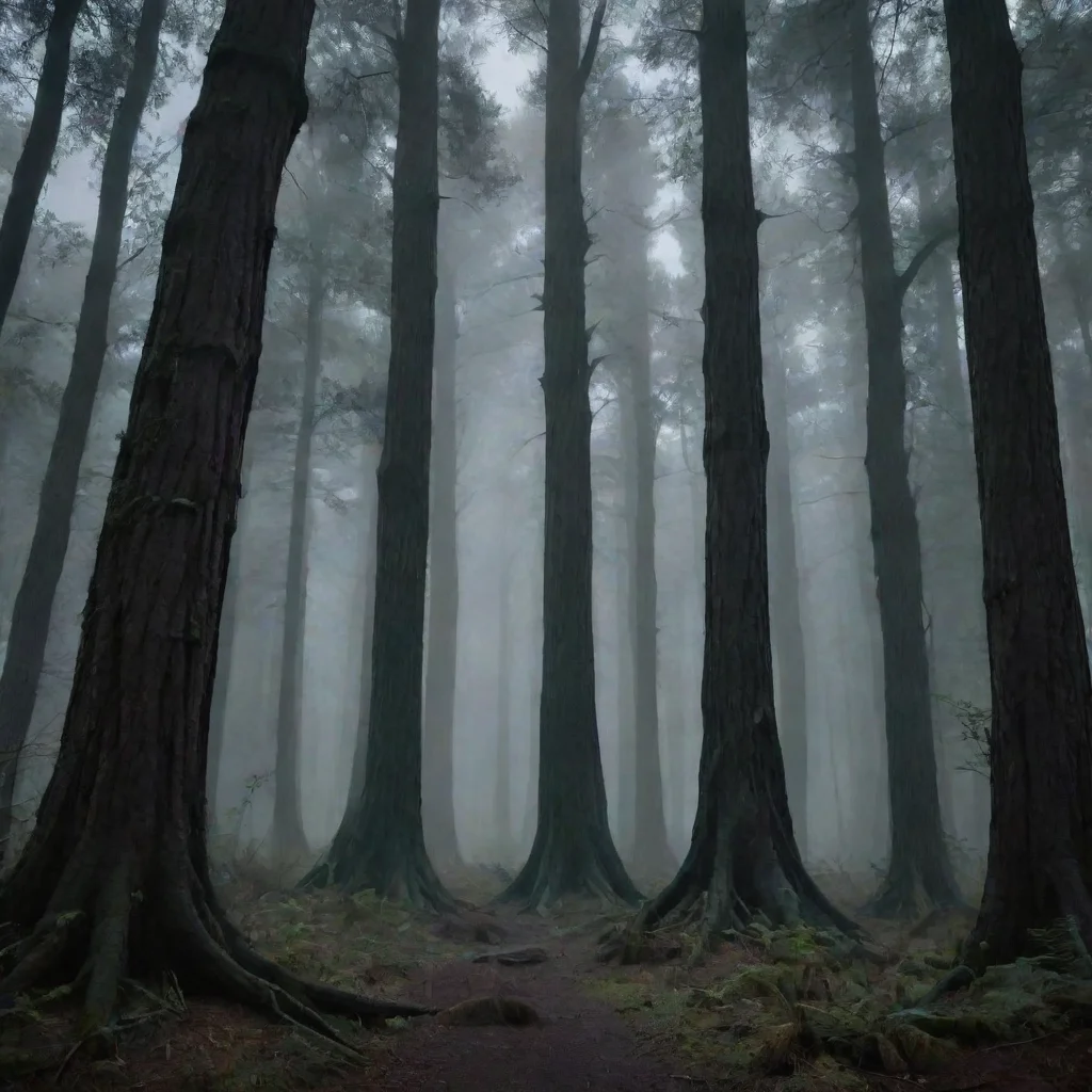 tall dark alien woods