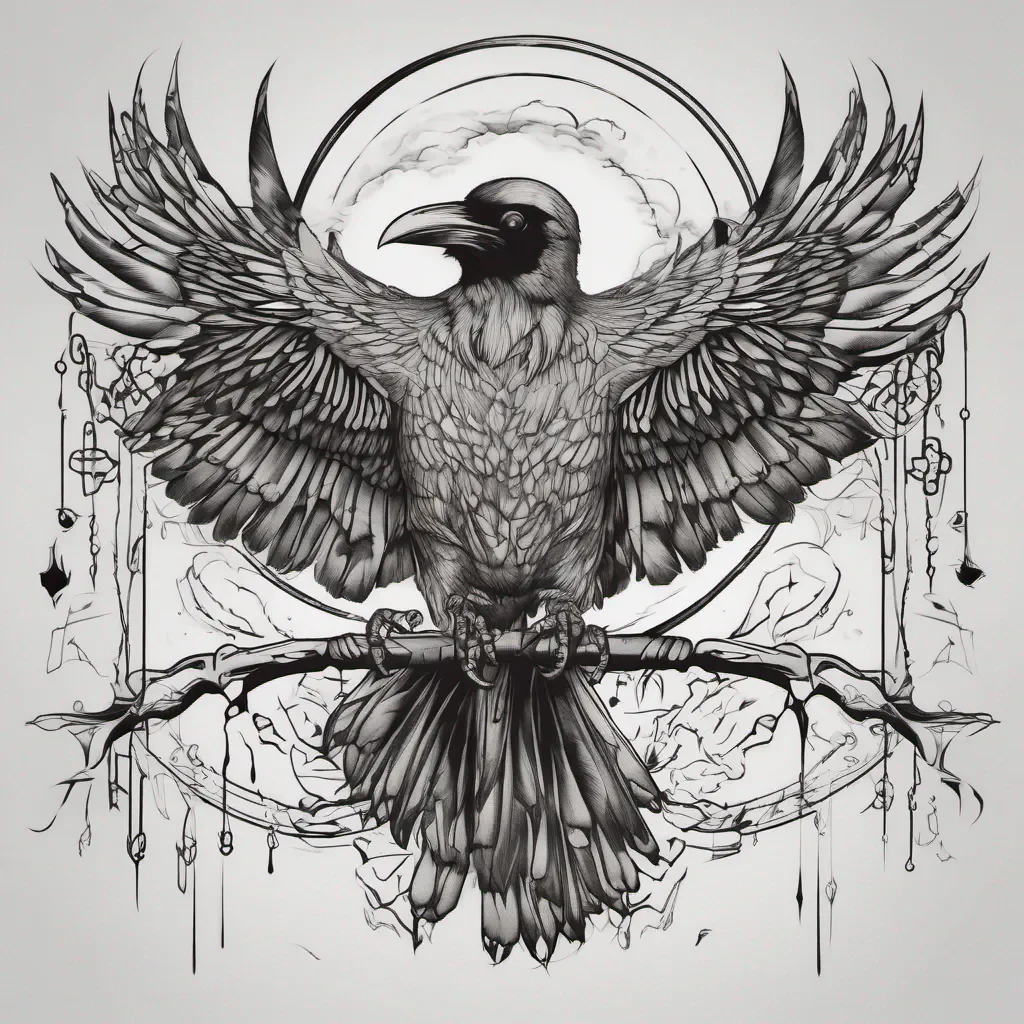 tattoo crow line art good looking trending fantastic 1