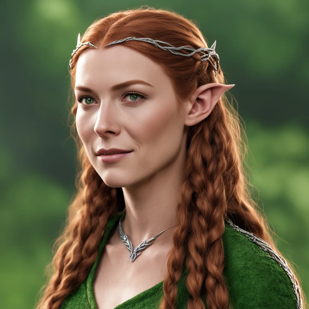 aitauriel with braids wearing silver elven circlet with diamonds amazing awesome portrait 2