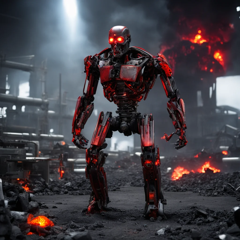 terminator in a lava factory seed 5 test amazing awesome portrait 2