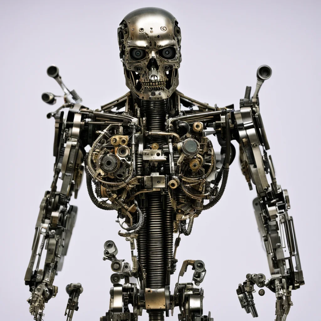 terminator made with clock parts amazing awesome portrait 2