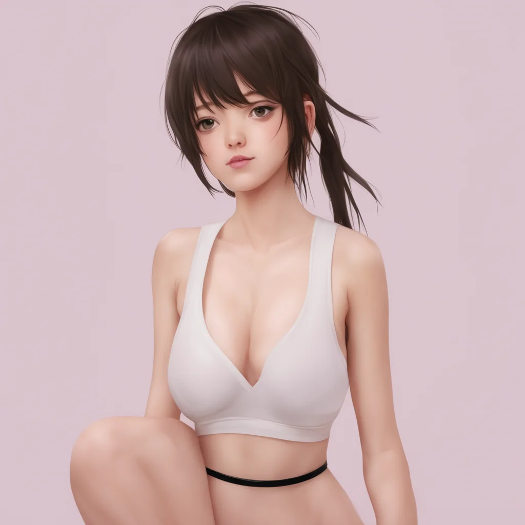 aithe cute tomboy girl look at you in her bra%2C she%27s in love with you but is too shy