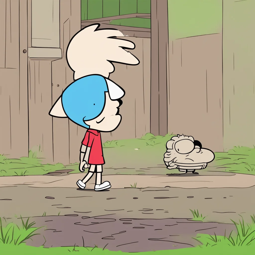 the loud house sniffing the ground