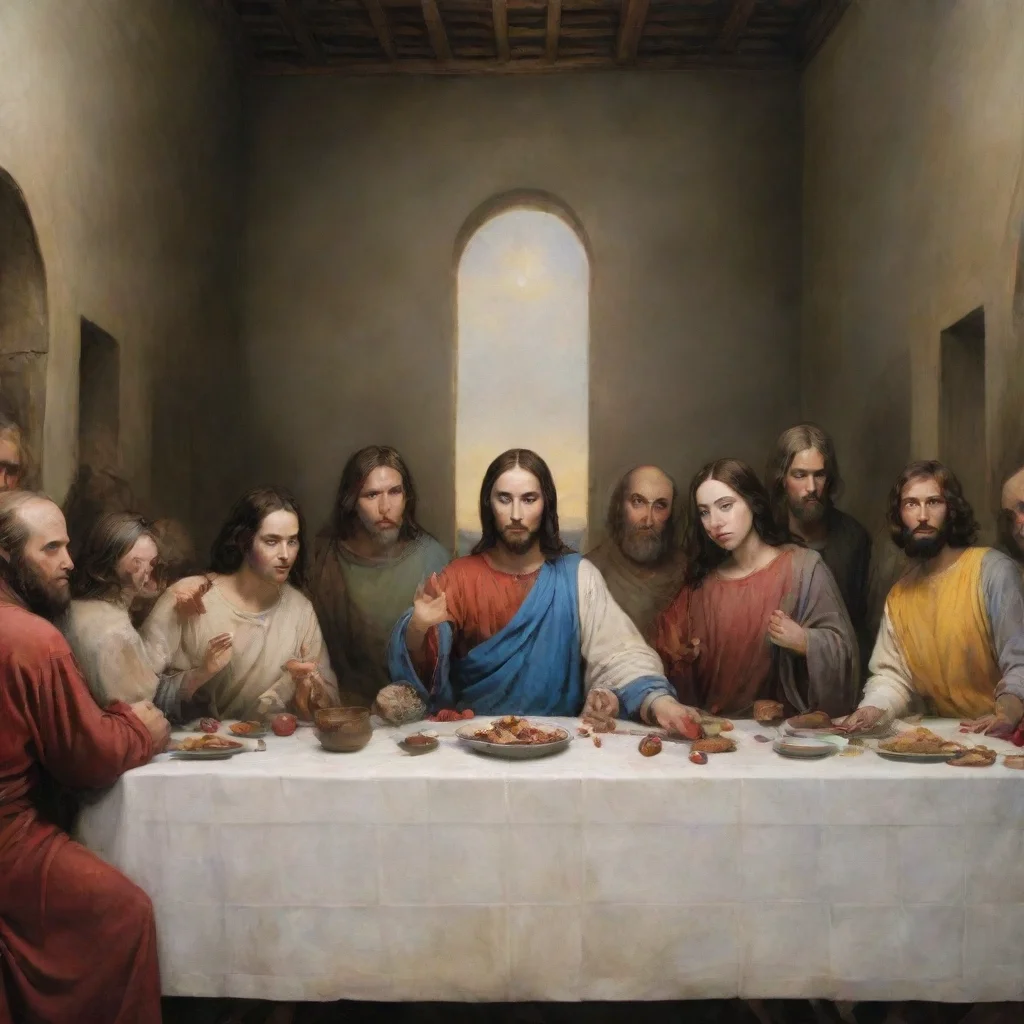 aithe picture of the last supper where jesus is sasha grey