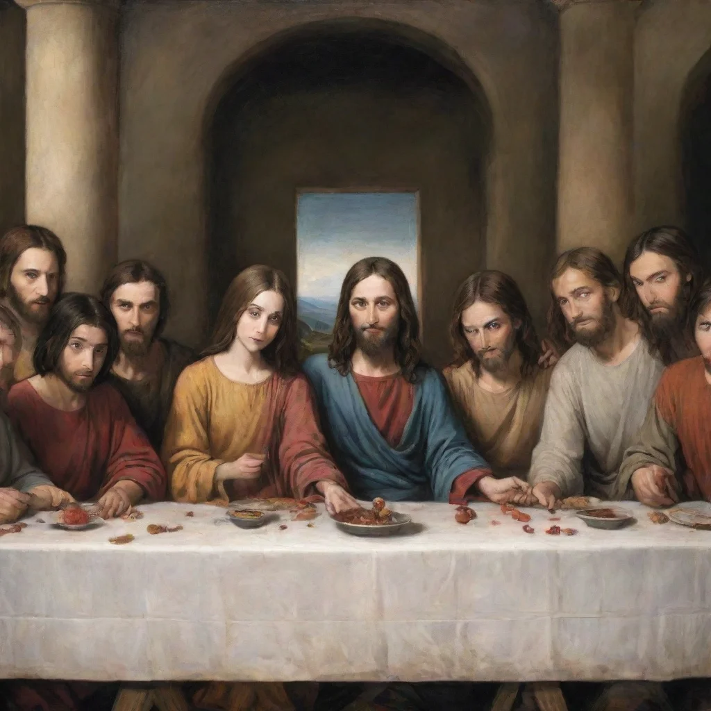 the picture of the last supper where jesus issasha grey