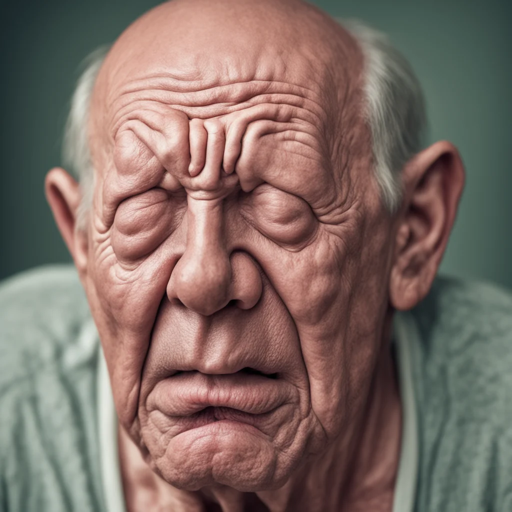 the pregnancy photos of an ugly old man bulbous nose grotty cysts crying hyper realism photo real high definition old photograph h 2000 w 1000