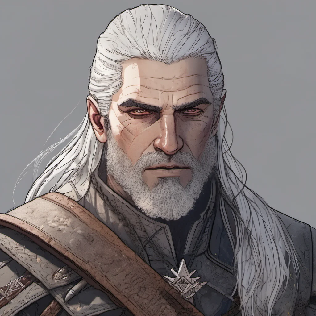aithe witcher fan art geralt of riviera white hair grizzled detailed  character confident engaging wow artstation art 3