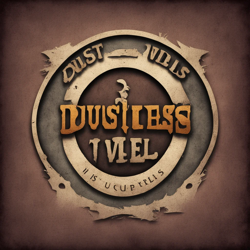 the words %22dust duels%22 in a wild west themed logo. confident engaging wow artstation art 3