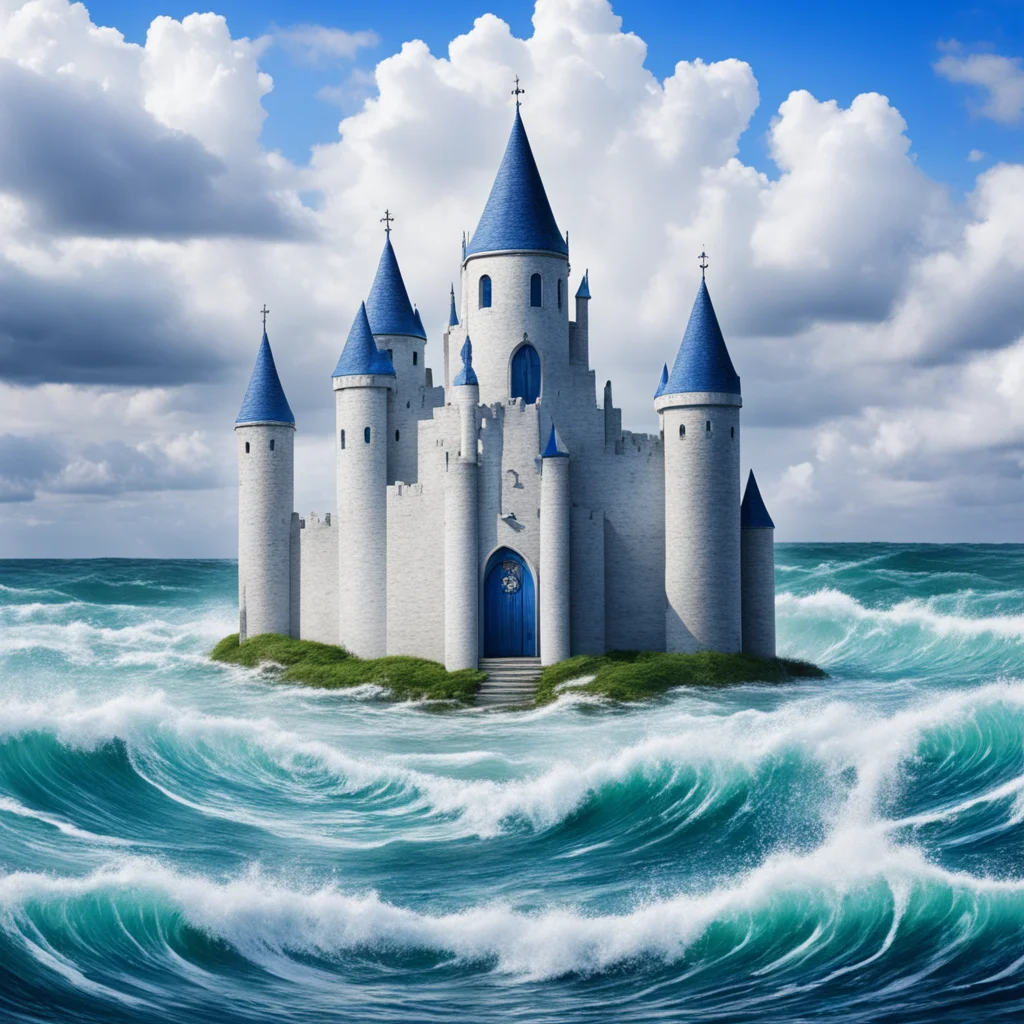 aitheir sigil displays a white castle with blue waves surrounding it on a field of silver%2C a visual representation of their coastal power and naval tradition