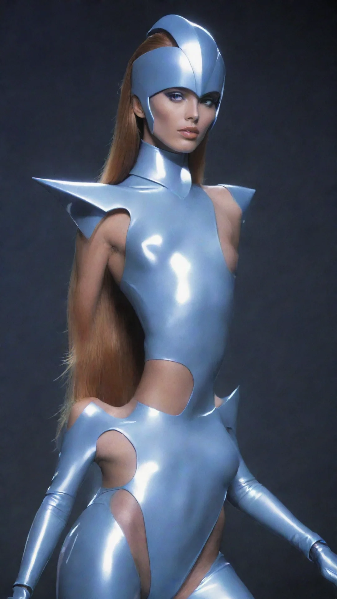 thierry mugler fashion style futuristic model tall