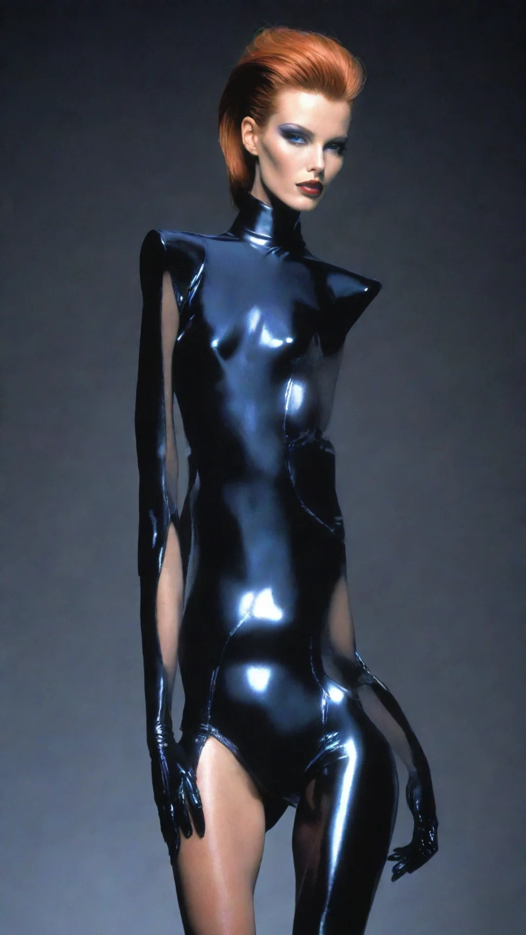 thierry mugler fashion style futuristic supermodel tall