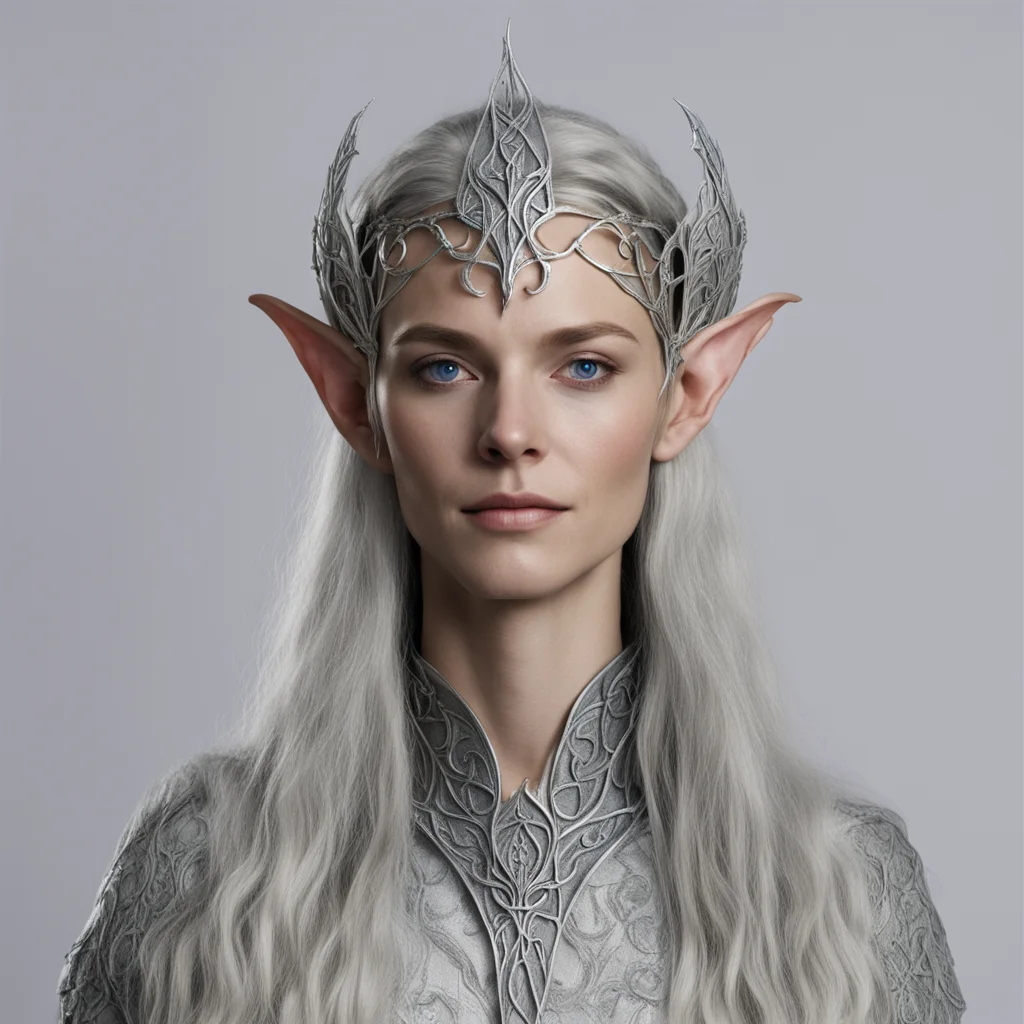 aithingol with silver wood elf circlet amazing awesome portrait 2