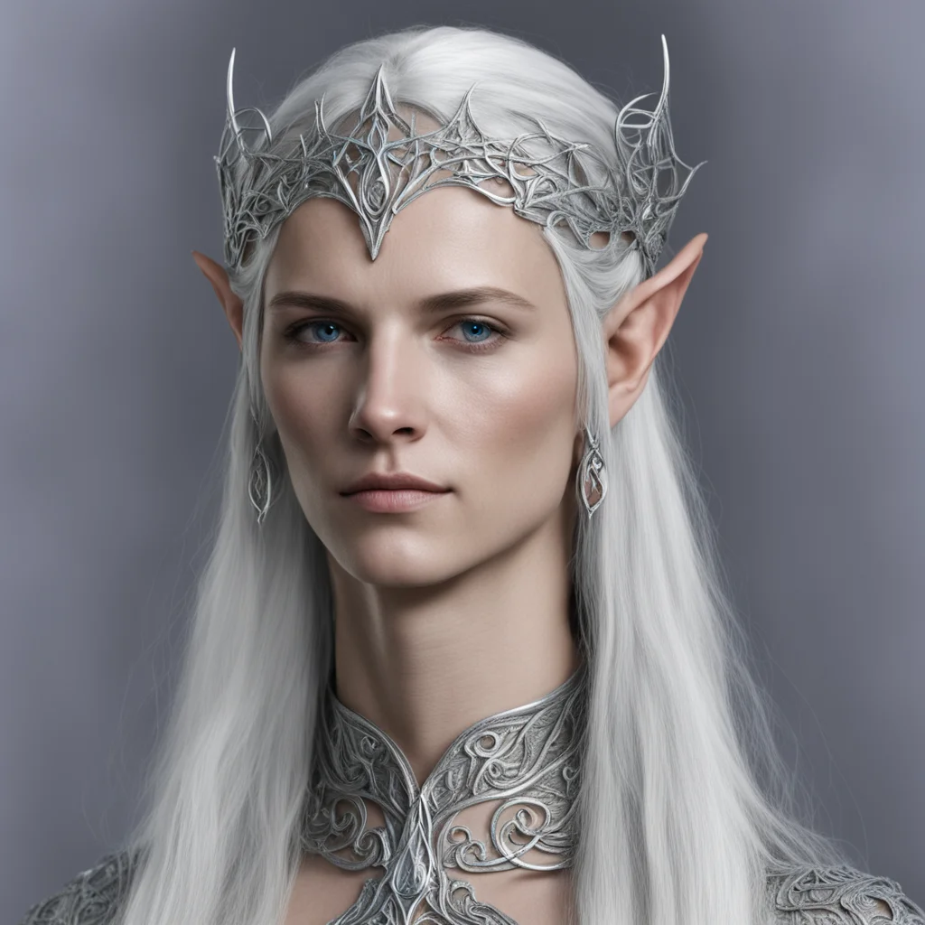 aithingol with simple silver elven circlet