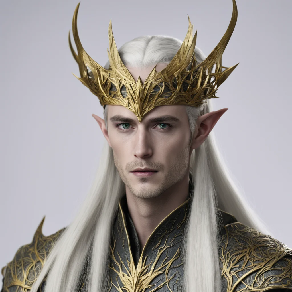 thranduil with gold wood elf circlet amazing awesome portrait 2