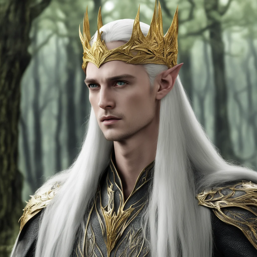 aithranduil with gold wood elf diadem amazing awesome portrait 2