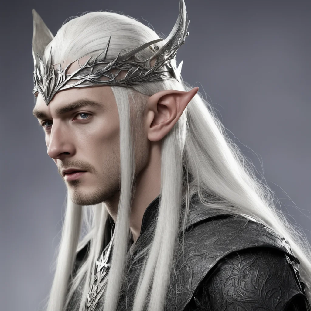 aithranduil with silver wood elf circlet amazing awesome portrait 2