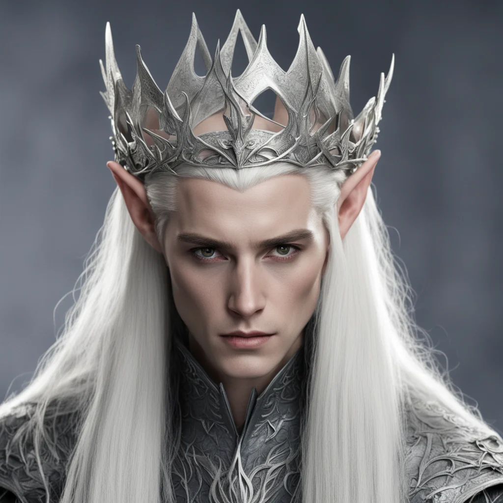 aithranduil with silver wood elf tiara amazing awesome portrait 2