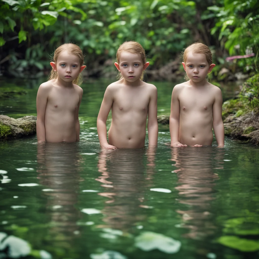 aithree elfs bathing in a large pond  amazing awesome portrait 2 amazing awesome portrait 2