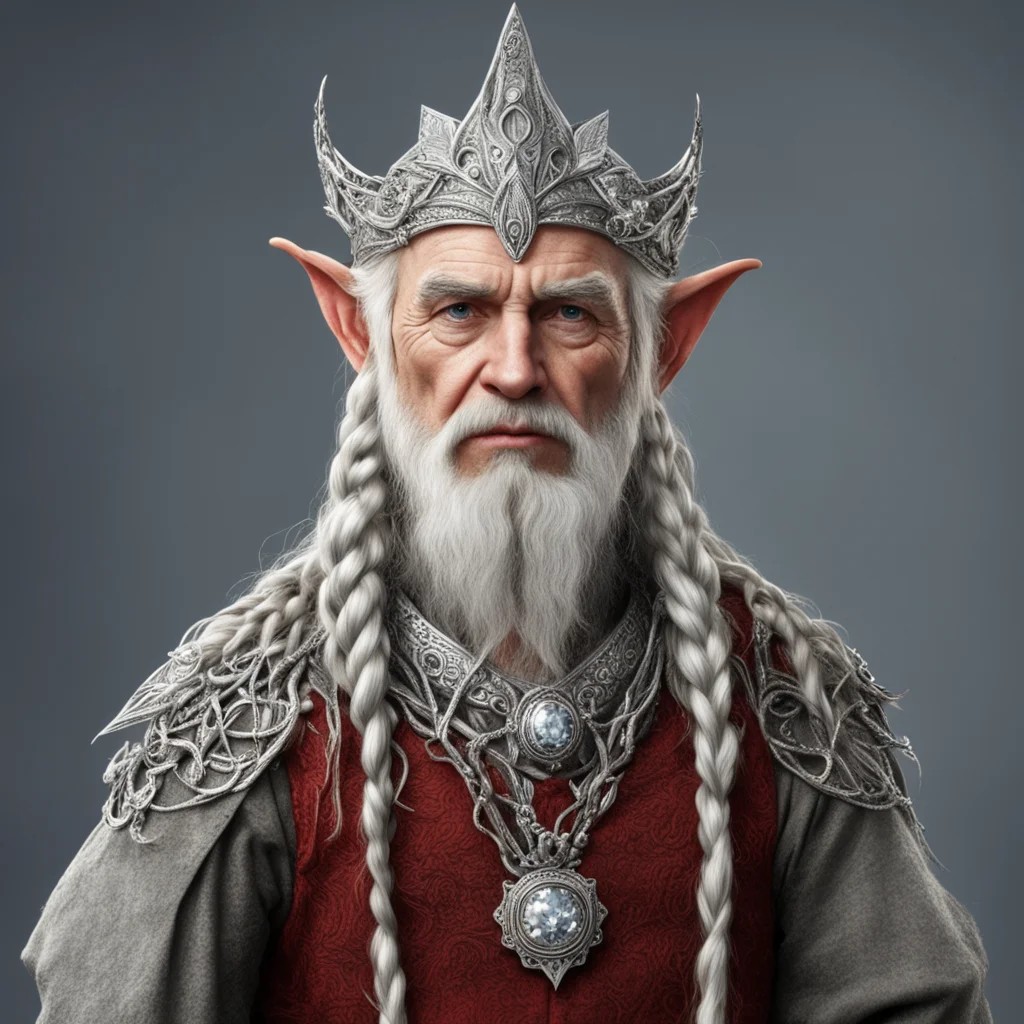 tolkien lord elmo with braids wearing silver elven circlet with diamonds amazing awesome portrait 2