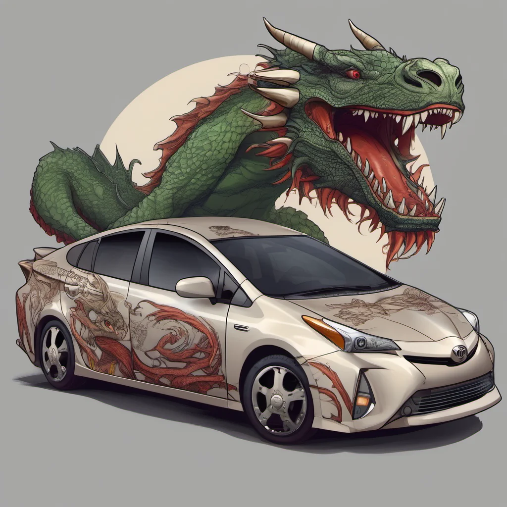 aitoyota prius as a dragon amazing awesome portrait 2