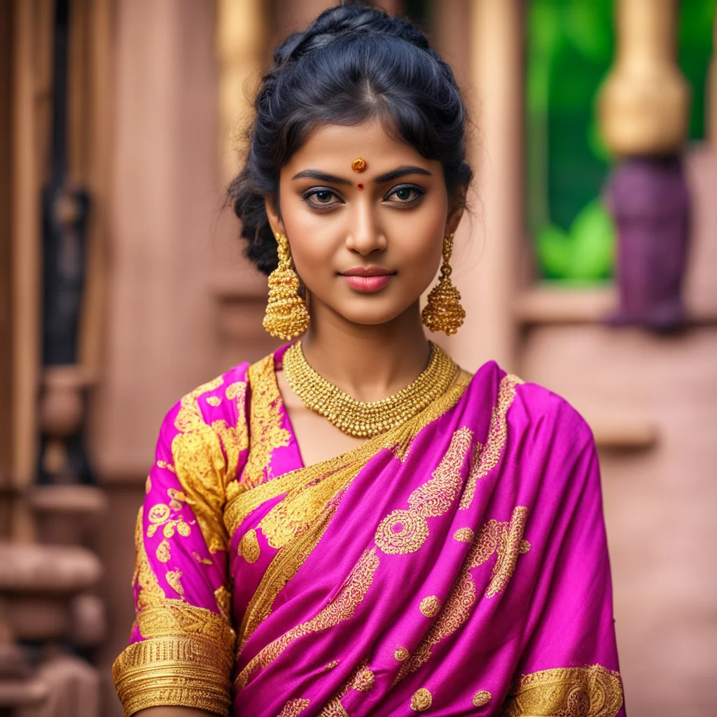 aitraditional south indian girl wearing saree%2C ultra hd detailed pic 