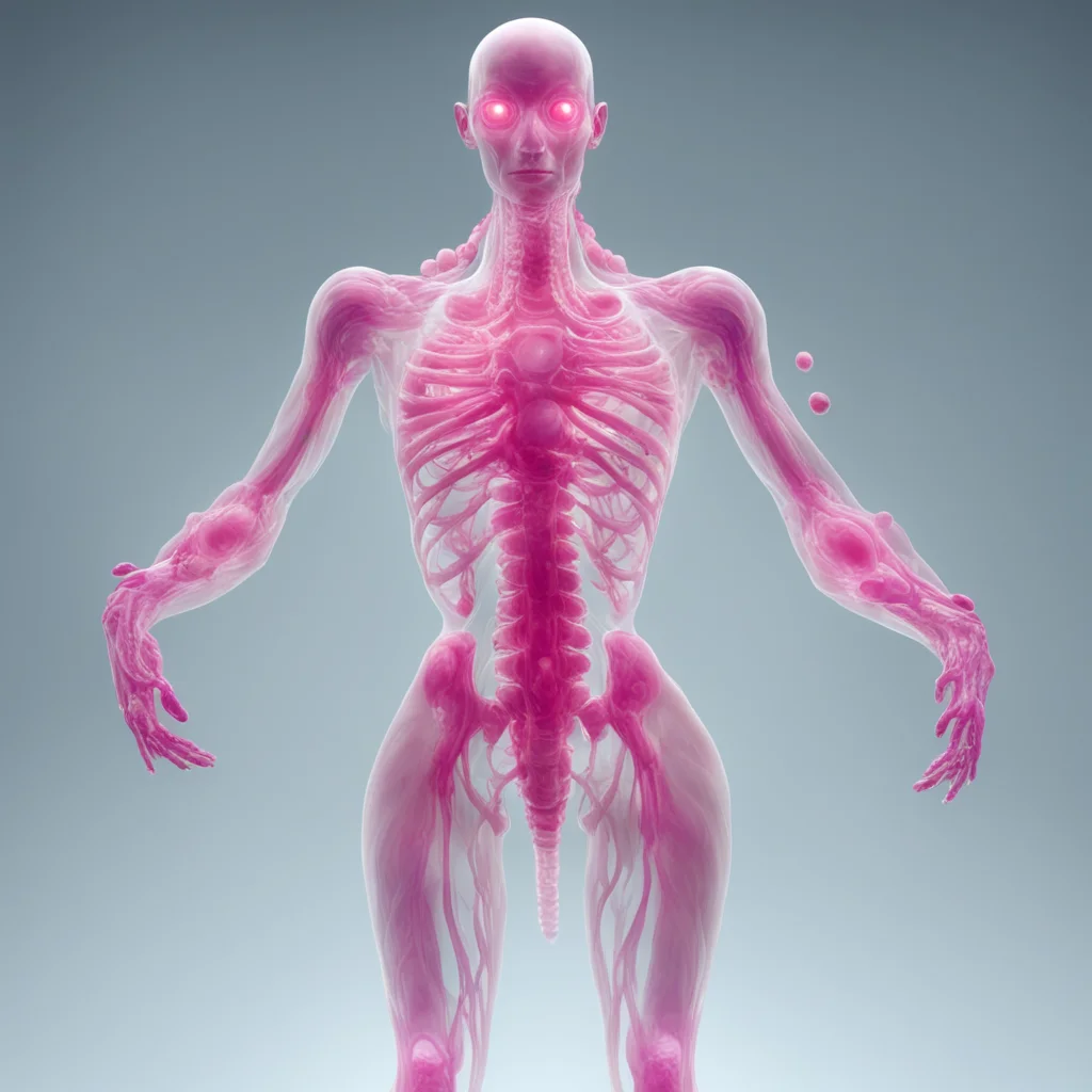 transparent skin with visible moving inner organs mutant amoeba humanoid being amazing awesome portrait 2