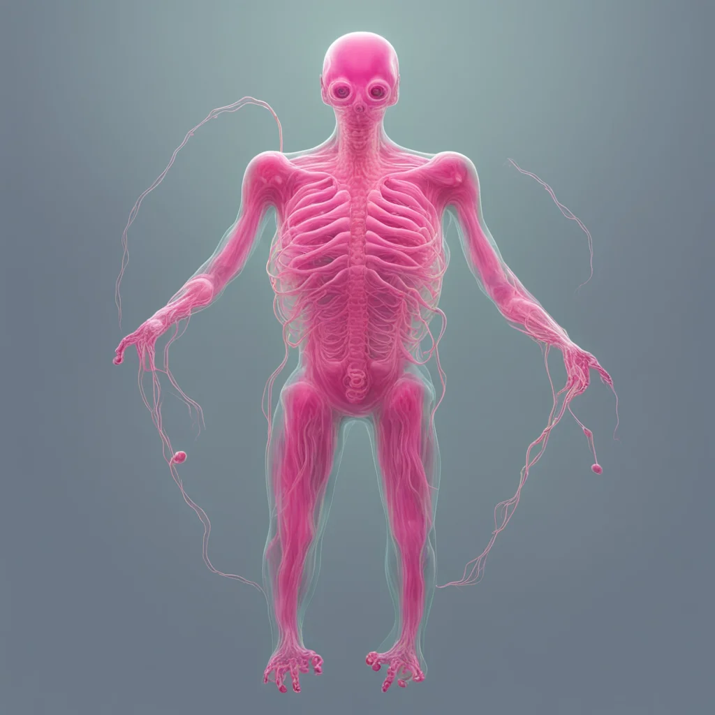 transparent skin with visible moving inner organs mutant amoeba humanoid being good looking trending fantastic 1