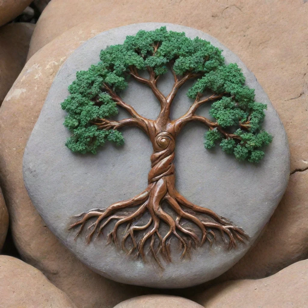 tree of life on a rock