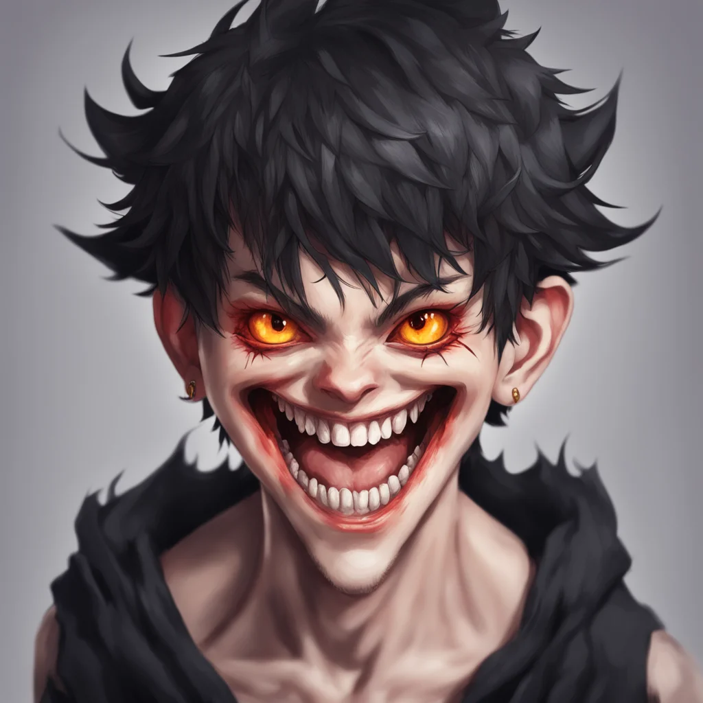 aitrending %28%28best quality%29%29%2C %28%28detailed%29%29%2C half human%2C half demon boy%2C smiling with sharp teeth  good looking fantastic 1