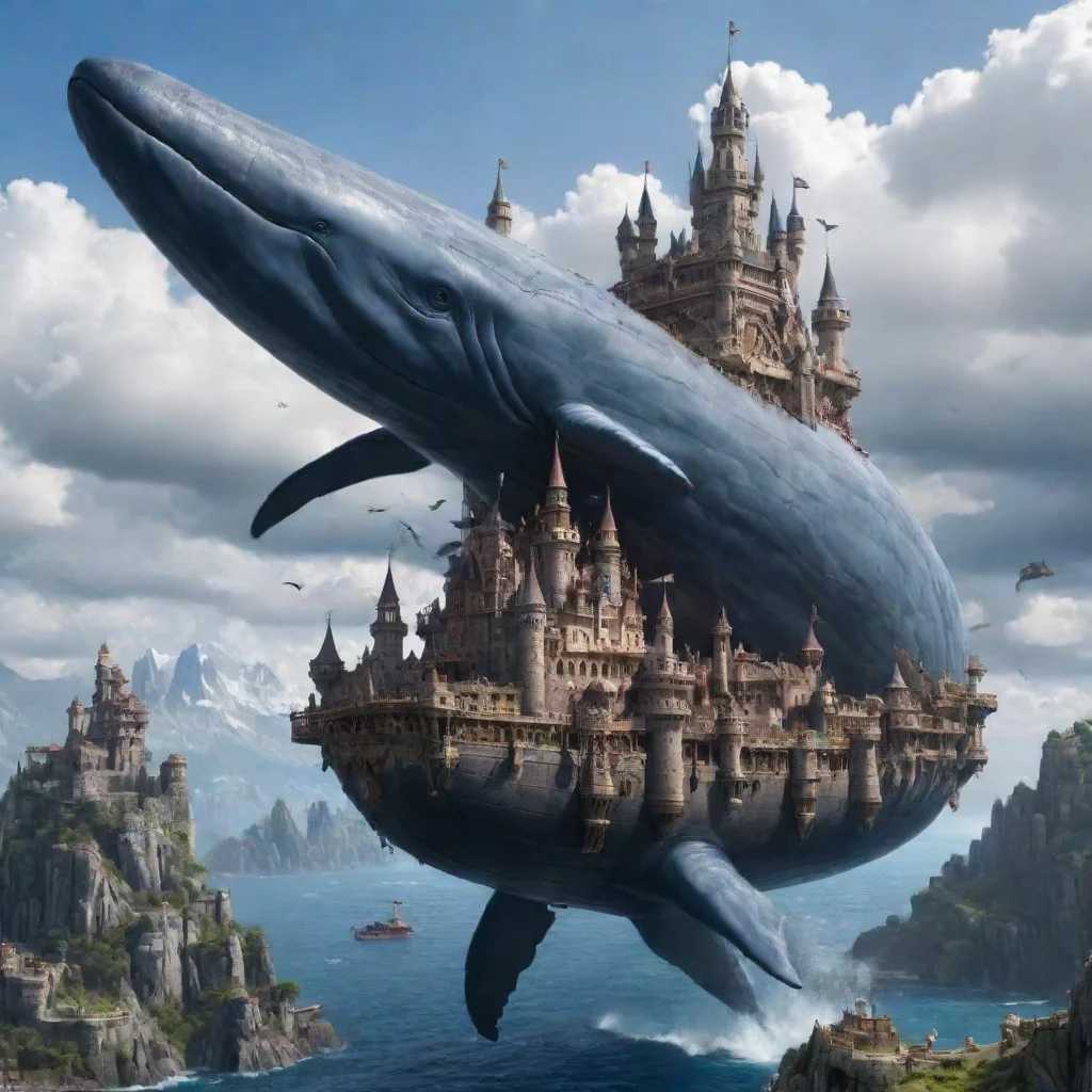 aitrending  fortress kingdom on flying whale good looking fantastic 1