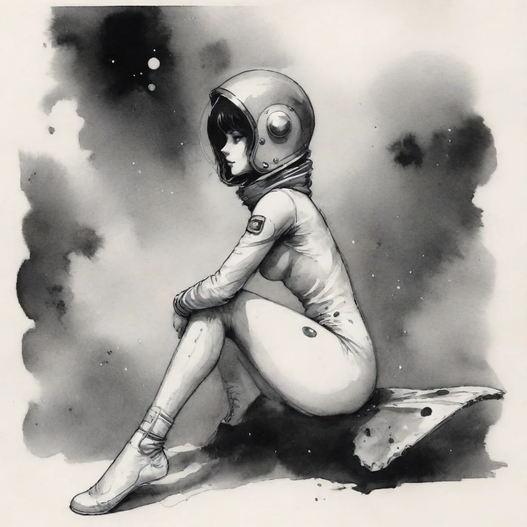 aitrending  spacegirl sitting ink good looking fantastic 1