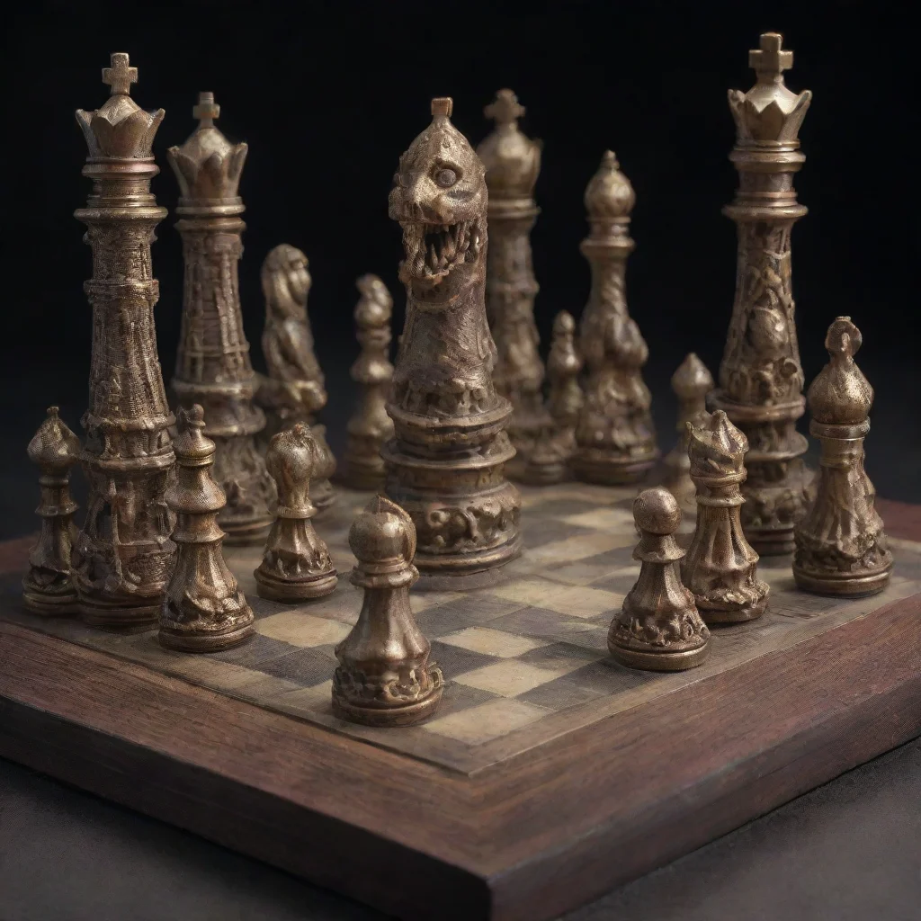 trending 3 dimensional photorealistic detailed lovecraft chess set reflective intricate steam punk lifelike good looking fantastic 1