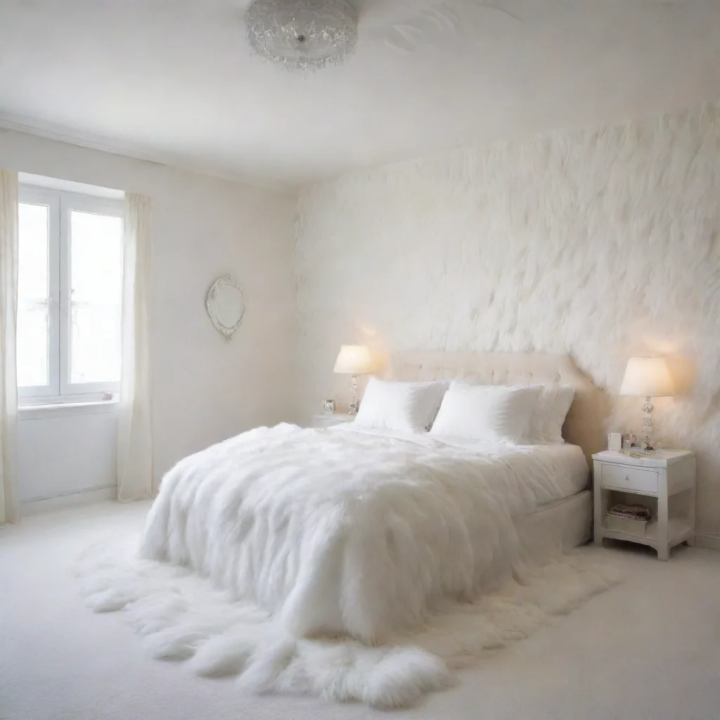aitrending a bedroom covered in thick white fur everywhere good looking fantastic 1