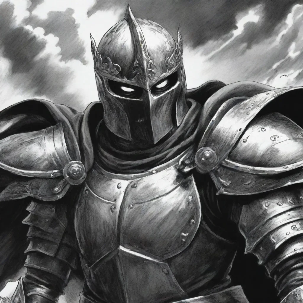aitrending a berserk manga style manga panel of a powerful knight%2C black and white good looking fantastic 1