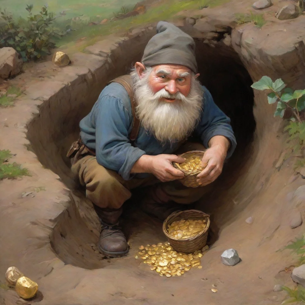 aitrending a dwarf digging a hole to hide a basket of gold there good looking fantastic 1