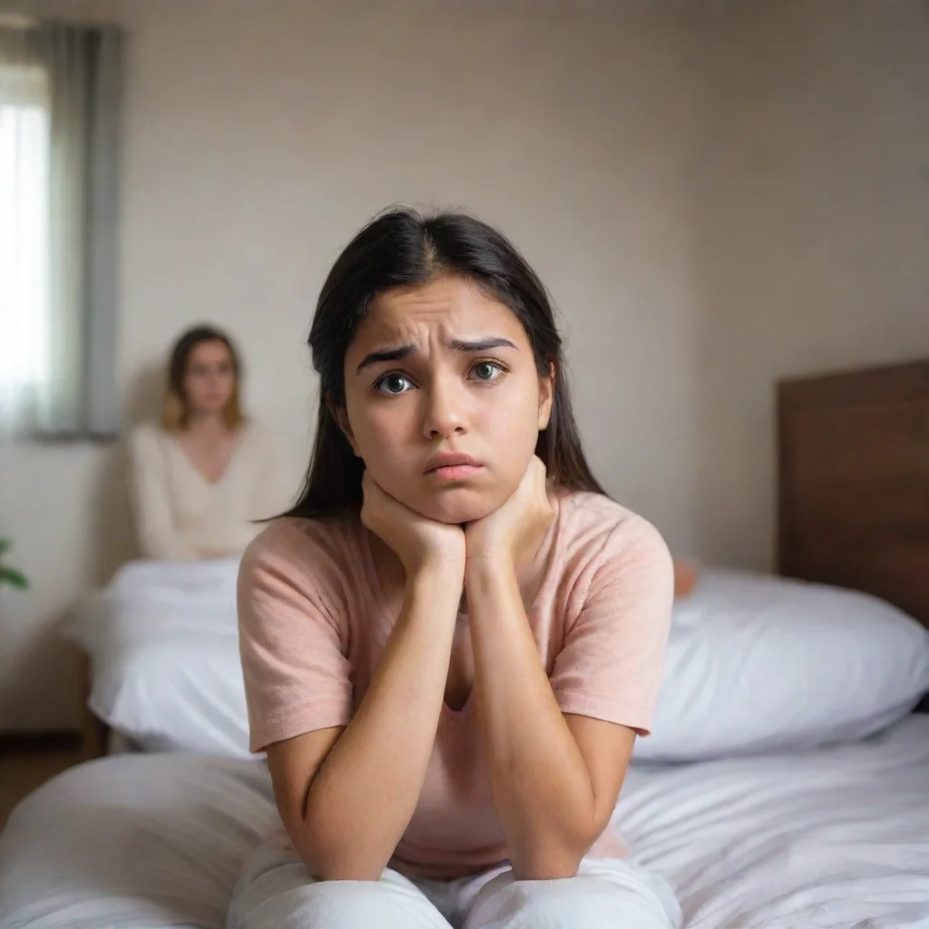 aitrending a girl struggling with strict parents alone in her room%2C feeling stressed because of her parents good looking fantastic 1