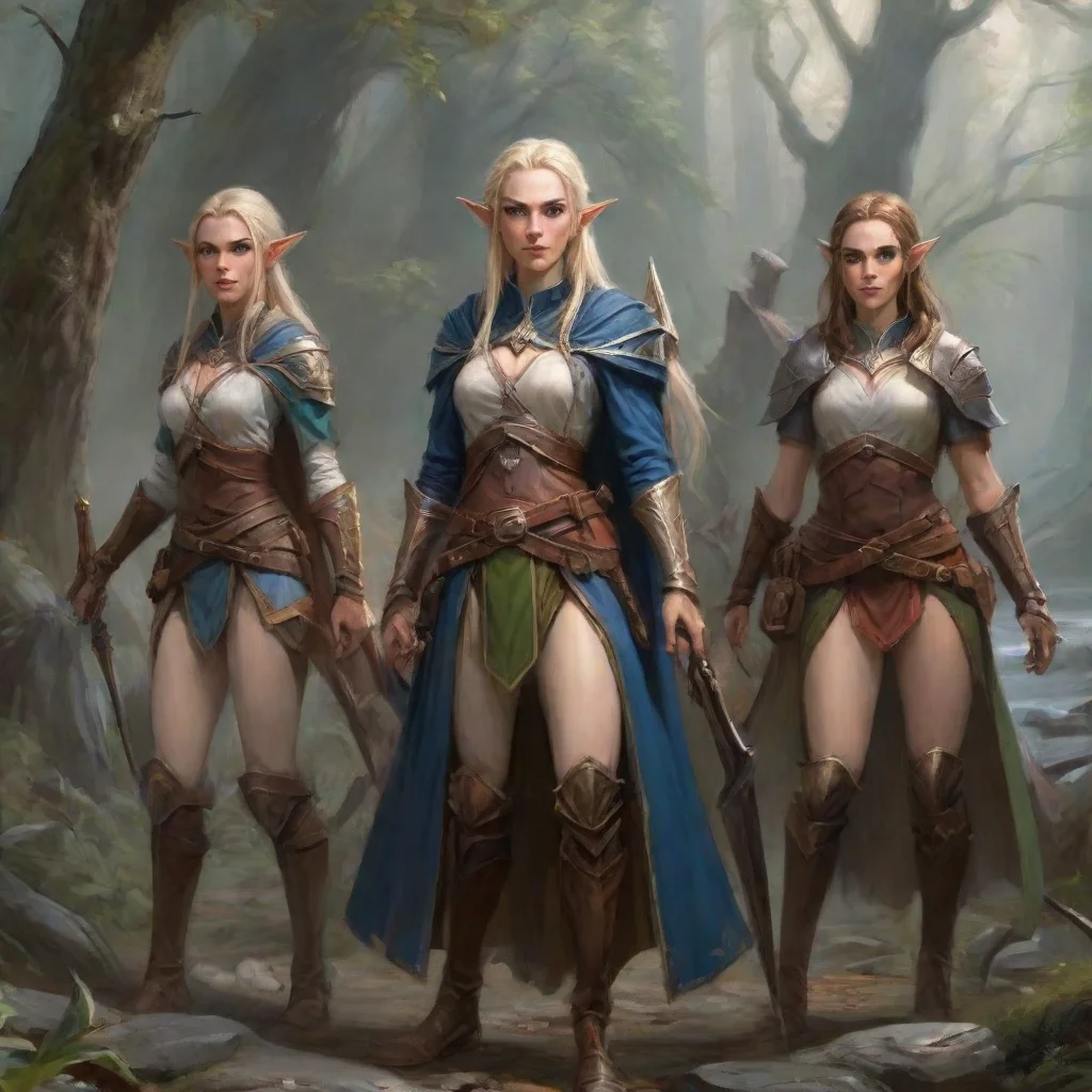 aitrending a group of female high elf adventurers good looking fantastic 1